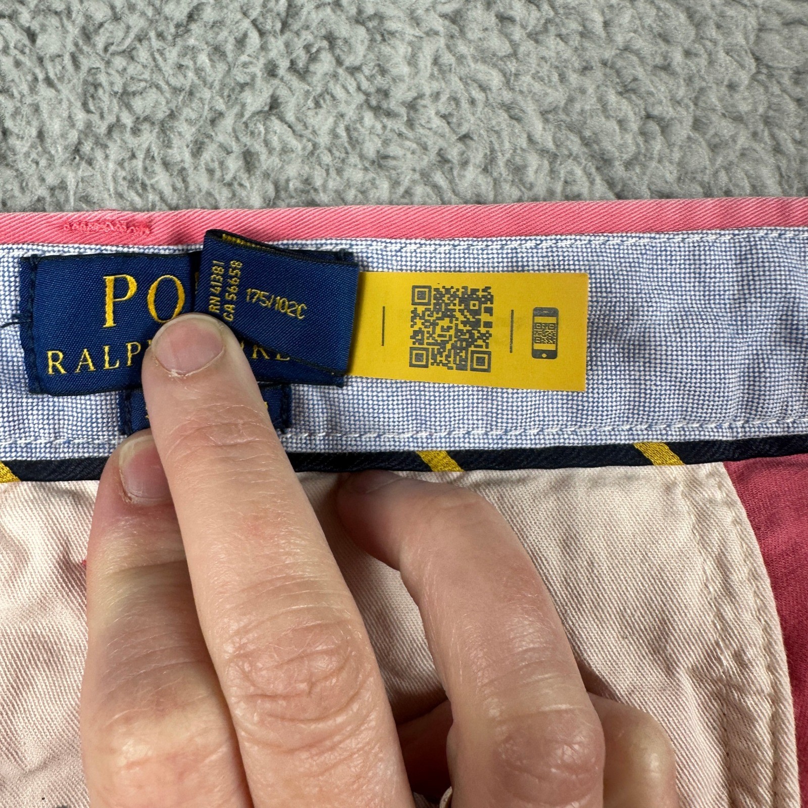 Polo Ralph Lauren Slim Stretch Chino Mens 40×32 (Fits 40×30) Pink Preppy Pants