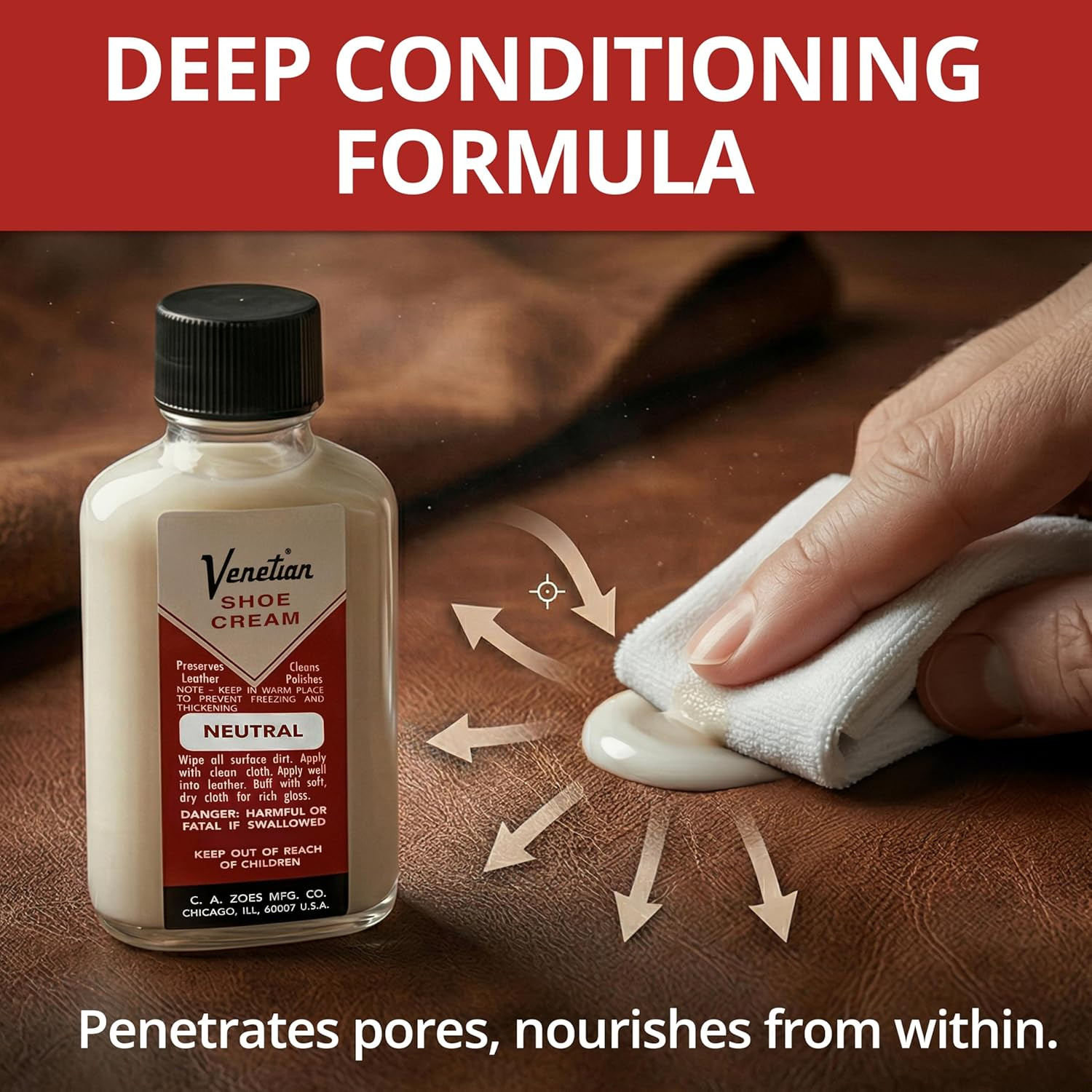 Venetian Shoe Cream, 3 Ounces, Neutral