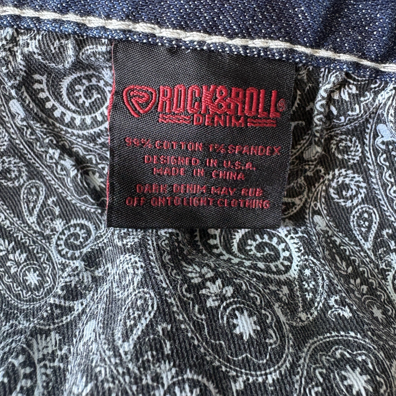 Rock & Roll Denim Men’s Pistol Straight Cowboy Western 30×34