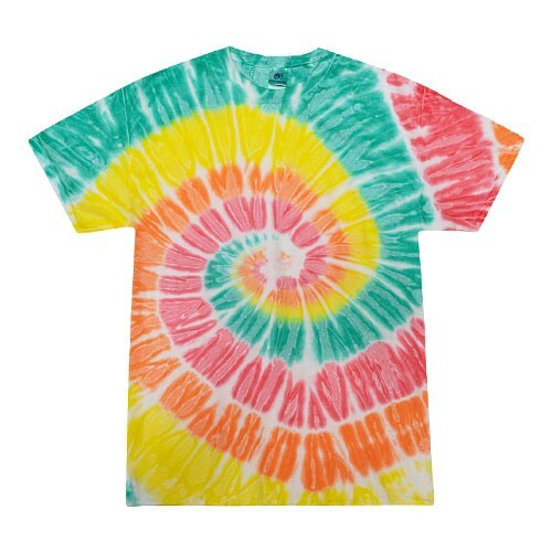 Tie Dye T-Shirts Multi-Color Kids & Adult Short Sleeve Cotton Colortone