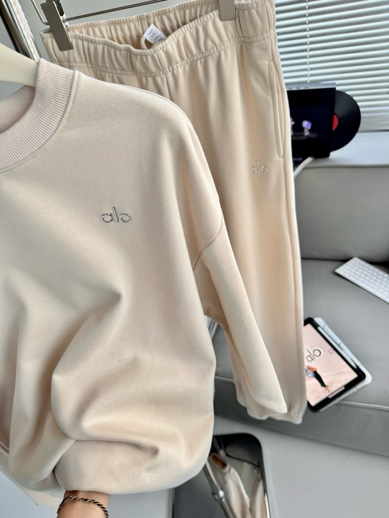 NEW AIo Yoga Set Accolade Crew Neck Pullover+Sweatpant Suit Oversized Women Set
