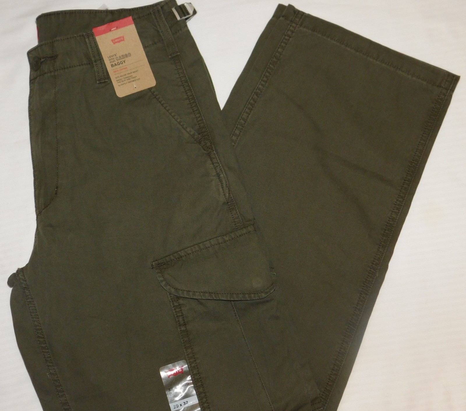 Levis Jeans XX Cargo Baggy Pants Midrise Baggy thru Seat & Thigh Forest Night