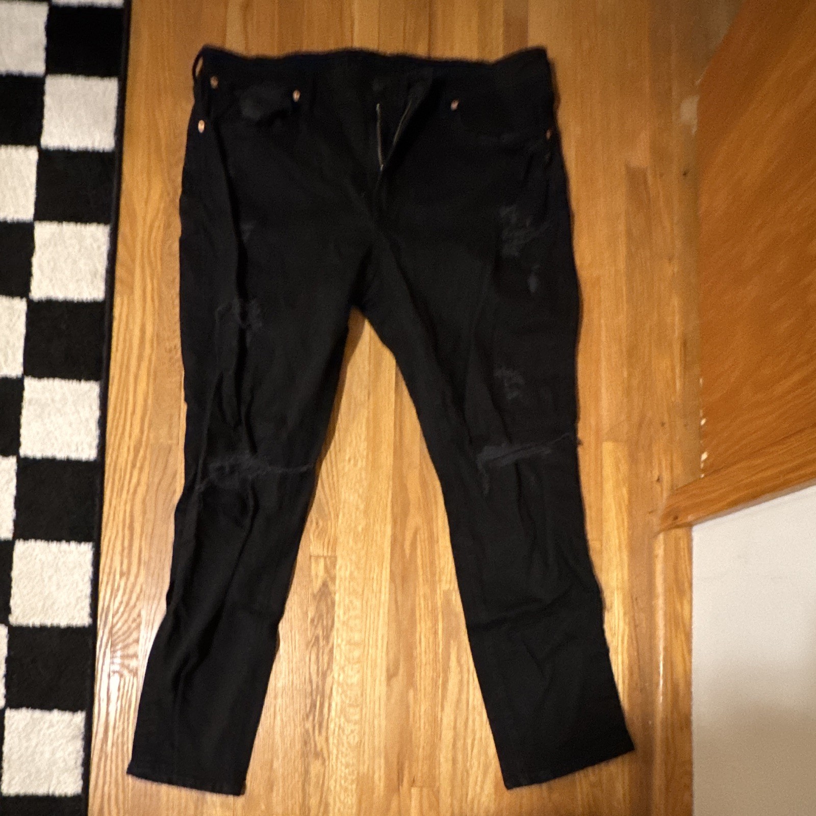 American Eagle Outfitters Men’s Black Slim Fit Stretch Denim 5-Pocket Jeans