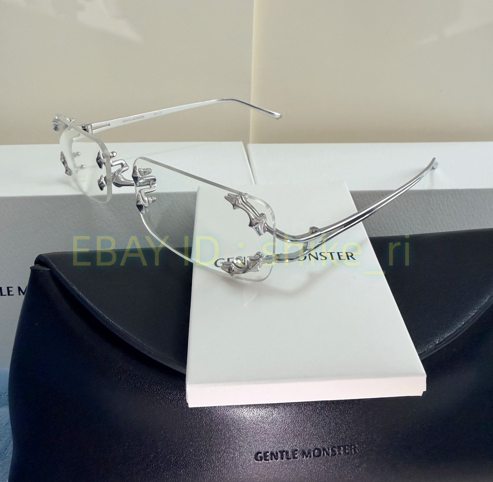 GentleMonster Sunglasses Bold Collection – Mosh 02 Silver Frame Clear Lenses