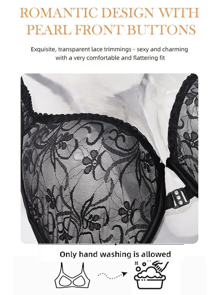 Mens Bra Front Closure Bras Transgender Bras Lace Brassiere Sissy Sexy Lingerie