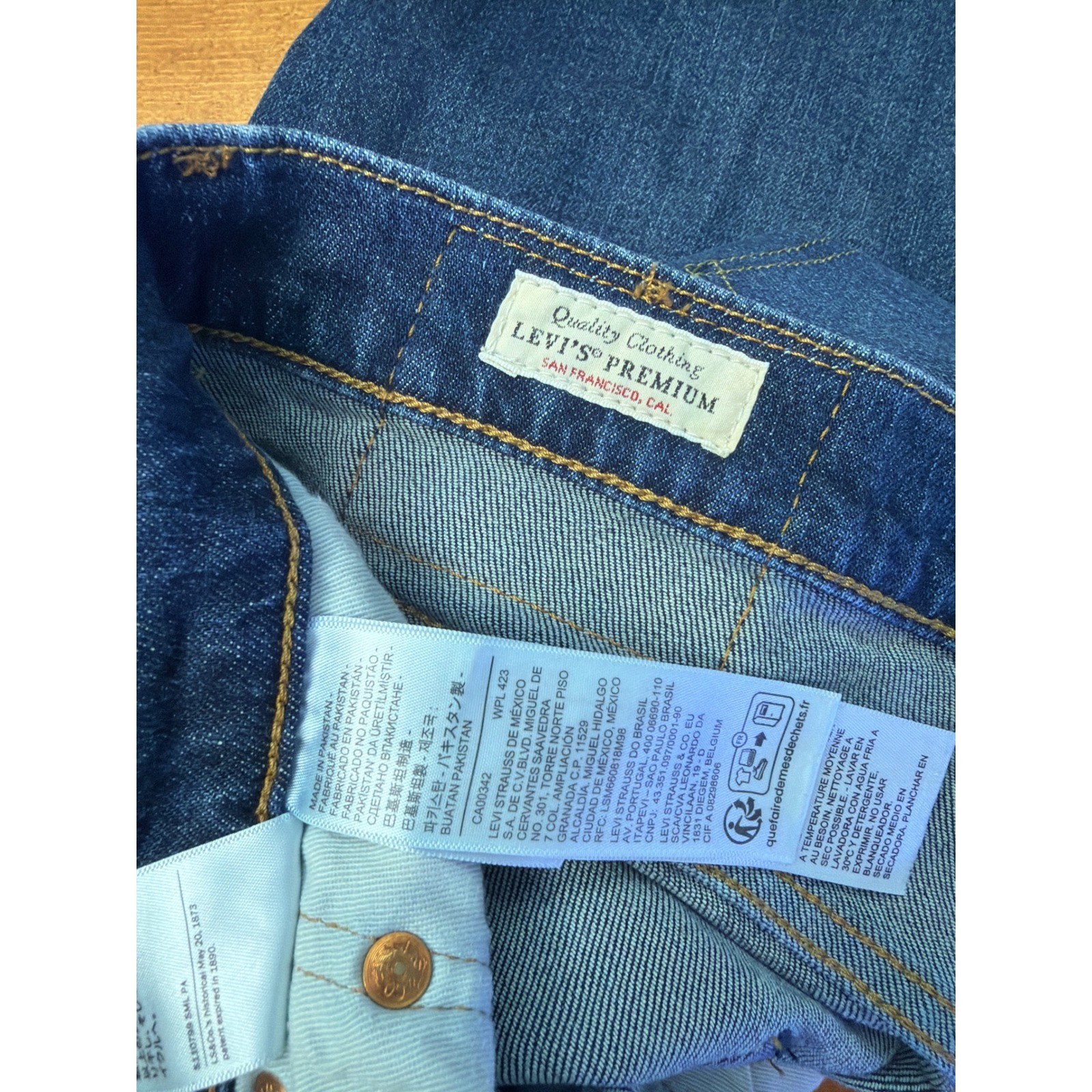 Levi’s Premium 511 Slim Jeans Mens 31×32 Blue Stretch Tapered Denim Workwear