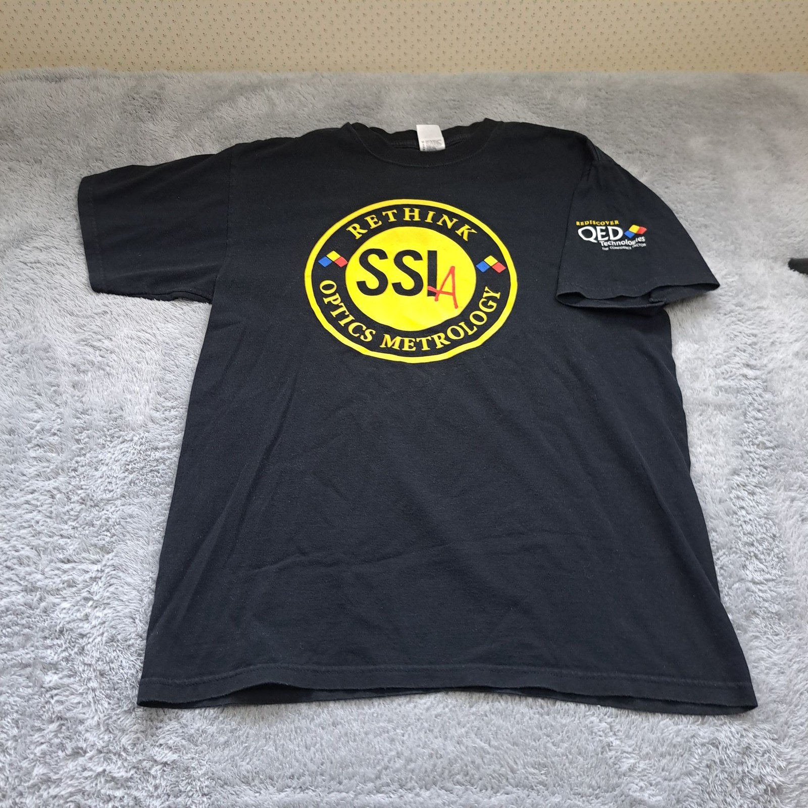 SSIA Rethink Optics Metrology TShirt Black Large Anvil QED Technologies Logo