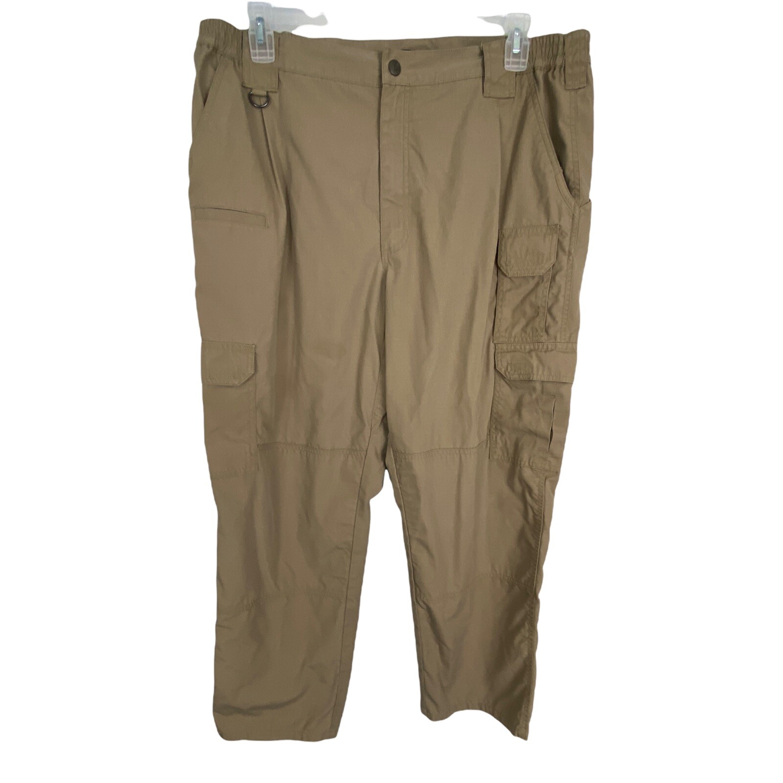 5.11 Tactical Mens Pants Size 40×30 Khaki Cargo Tactical Pockets Elastic Waist