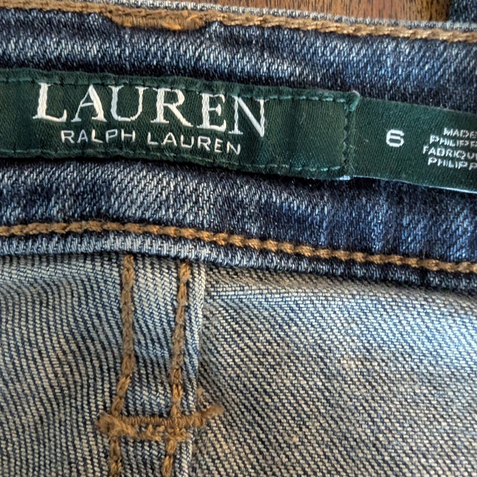 Lauren Ralph Lauren Jeans Classic Straight Leg Denim Womens Sz 6 Medium Wash