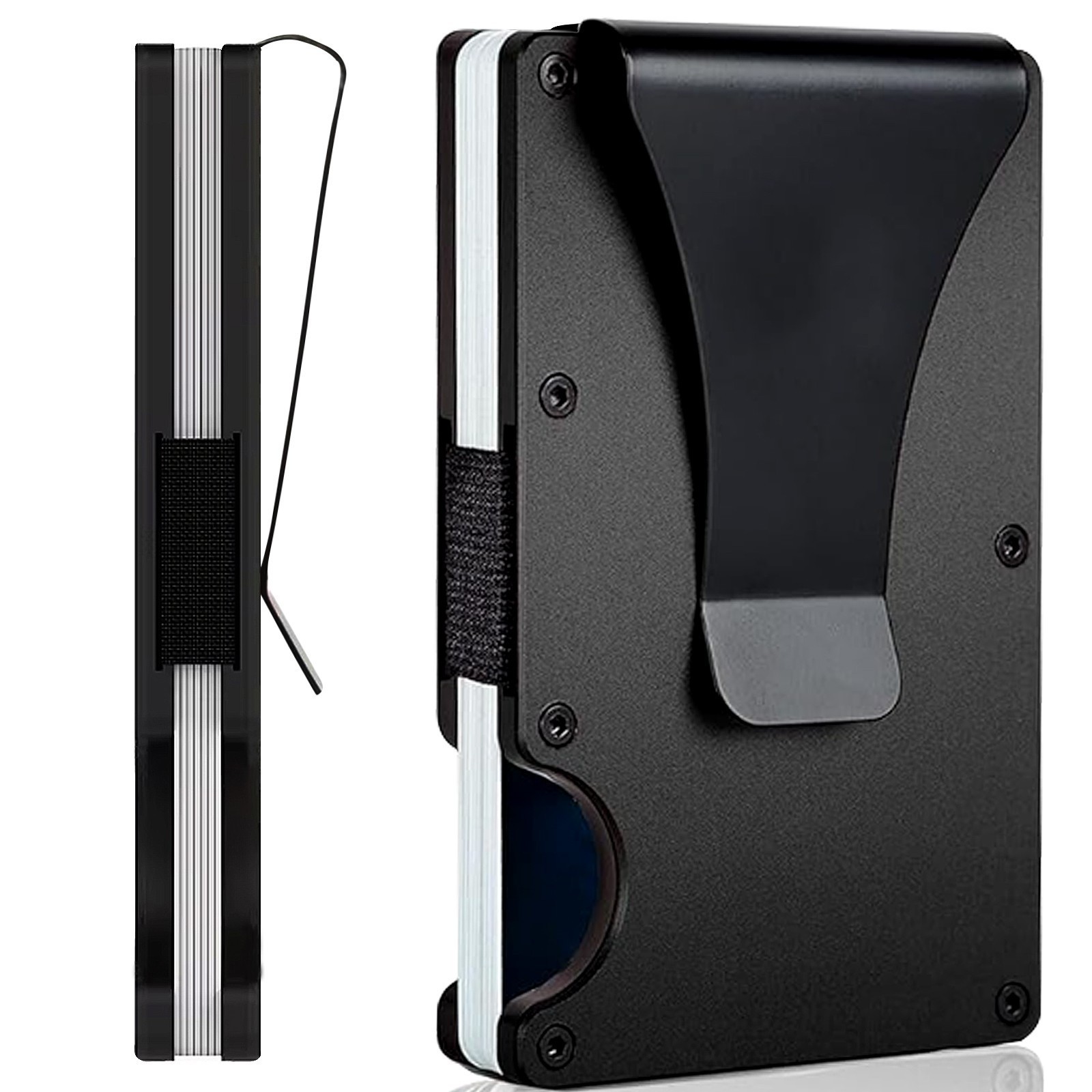 Leatherboss Men’s RFID Blocking Slim Money Clip Minimalist Wallet Card ID Holder