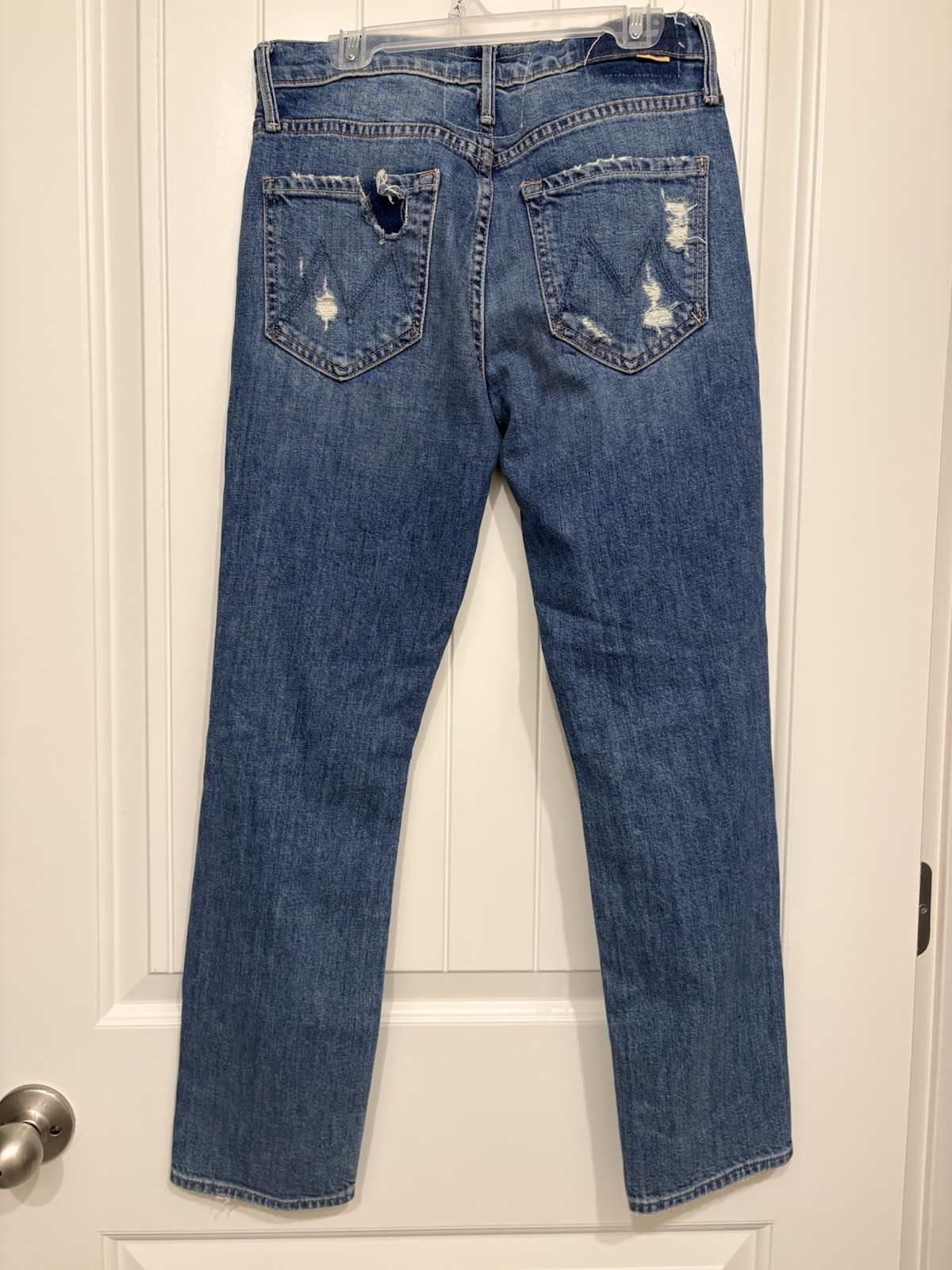 MOTHER Mid Rise Fly Cut Dazzler Ankle Jeans Size 26 Walking On Stones Distressed