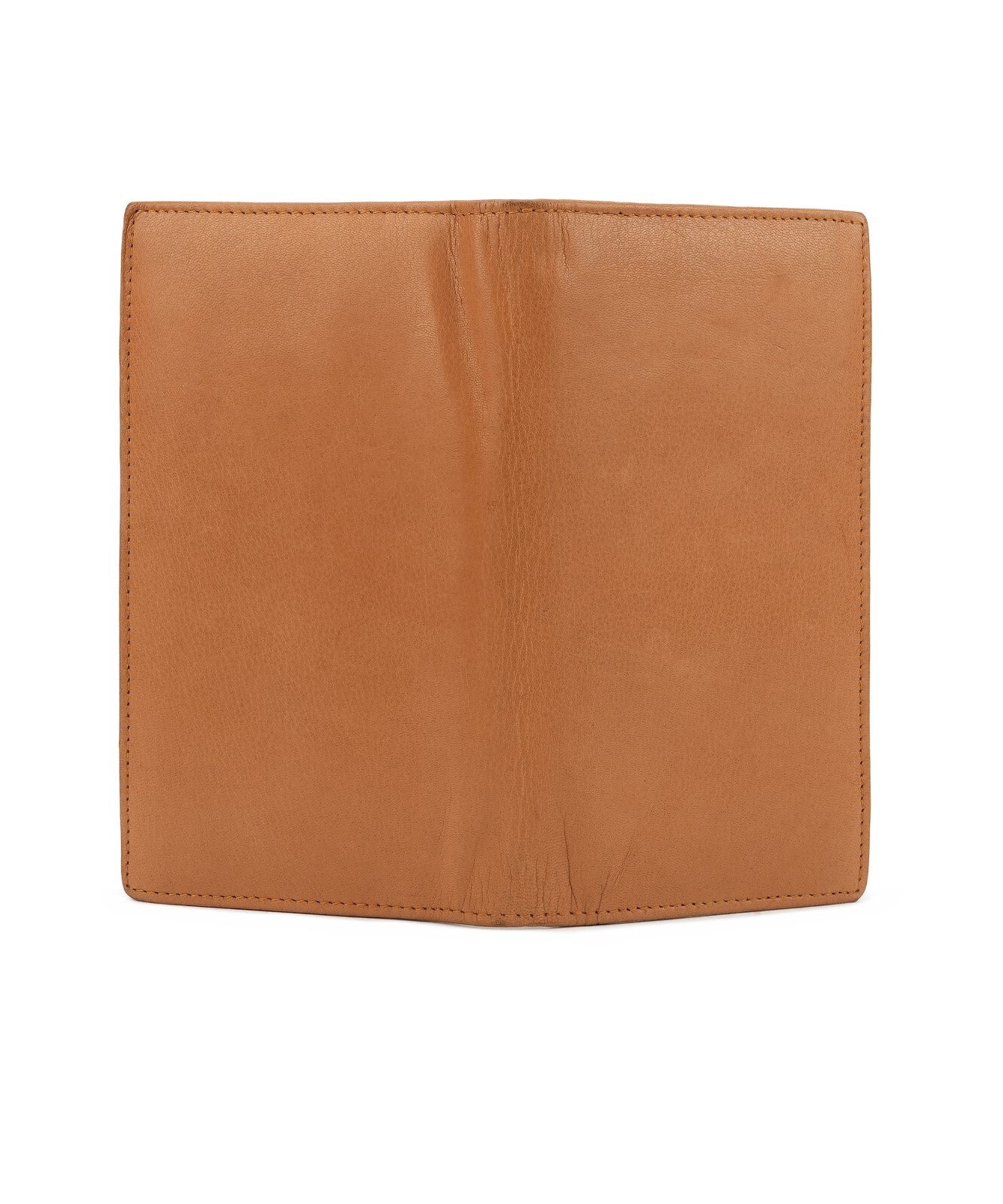 Leatherboss Genuine Leather Checkbook Credit Card Holder Money ID Holder, Tan