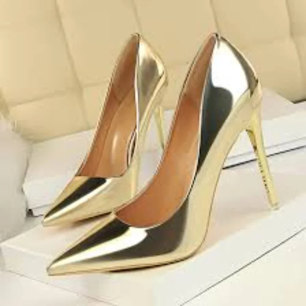 Metallic Gold Stiletto Heels