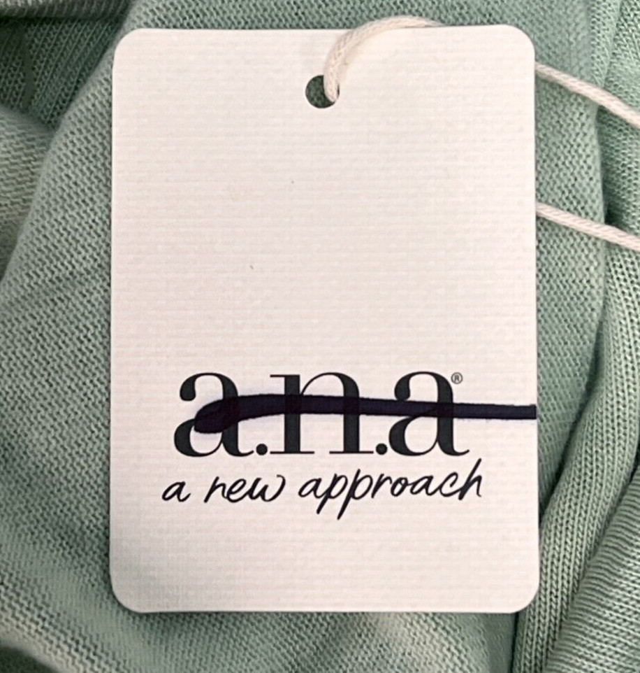 a.n.a. Mint Green Off the Shoulder Long Sleeve Sweater Sz Plus 0X Straight Neck