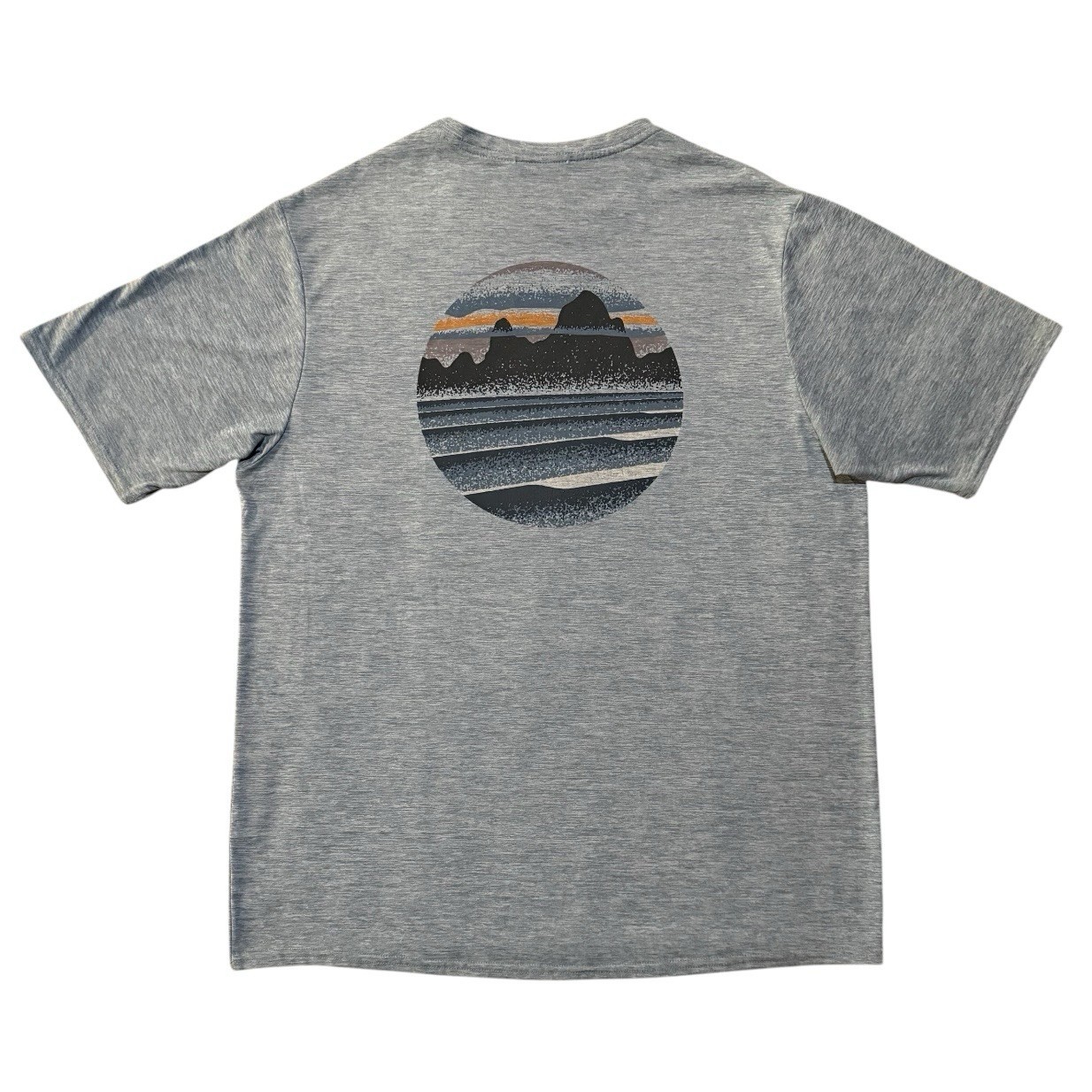 Patagonia Capilene Cool Daily Shirt Men’s M Light Blue Logo Tee Medium UPF 50