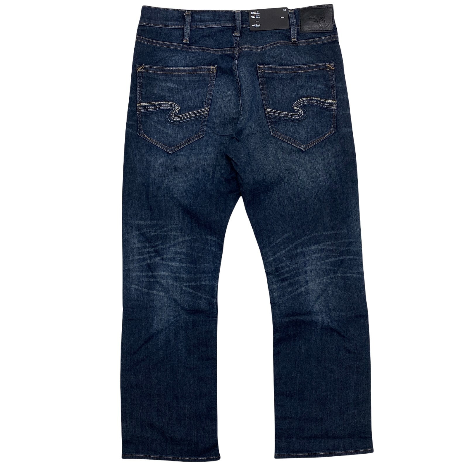 Silver Jeans Co. Zac Relaxed Fit Straight Leg Jeans Stretch Fit Indigo Wash