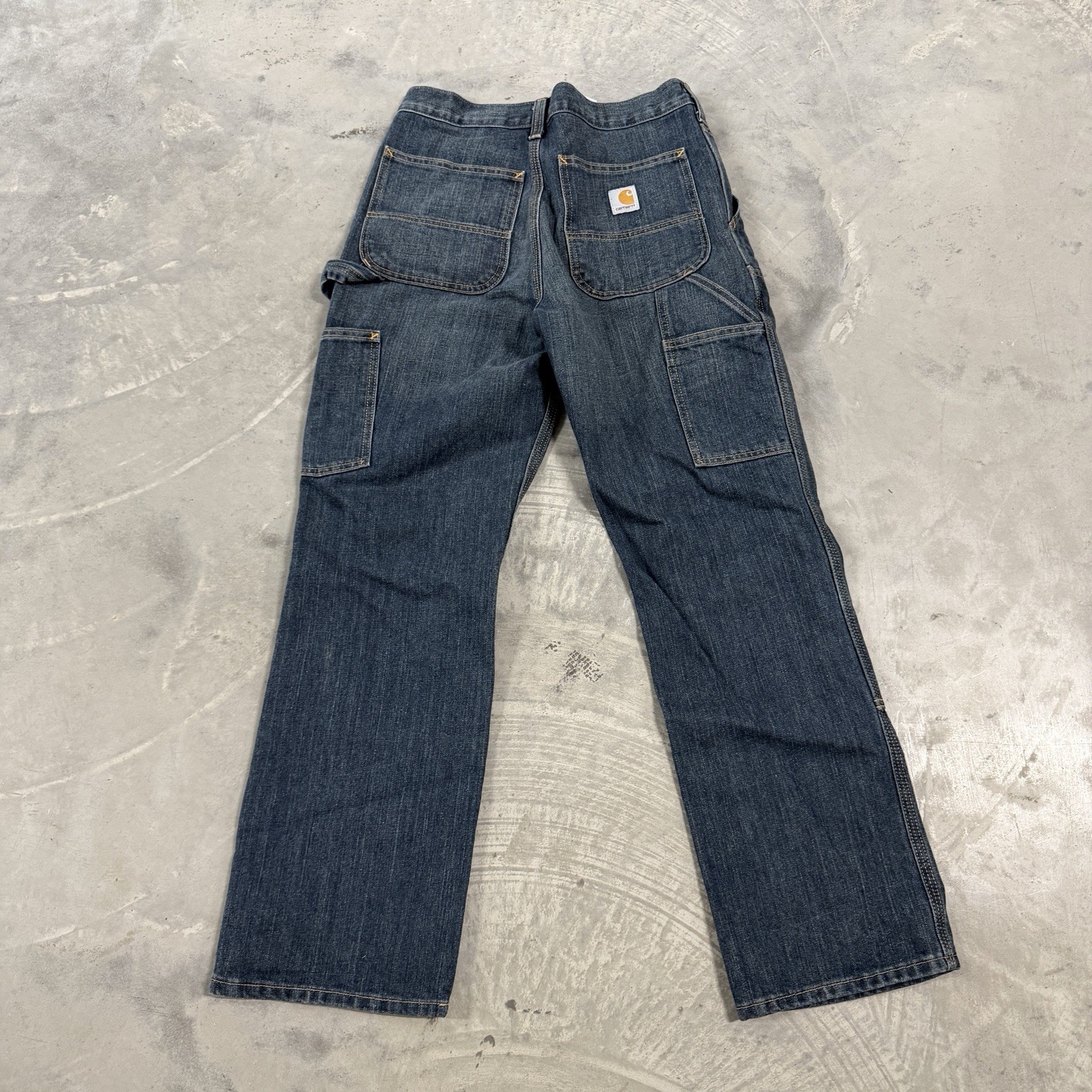 Carhartt Relaxed Fit Carpenter Jeans Mens 31×30 Denim Double Knee Hammer Loop