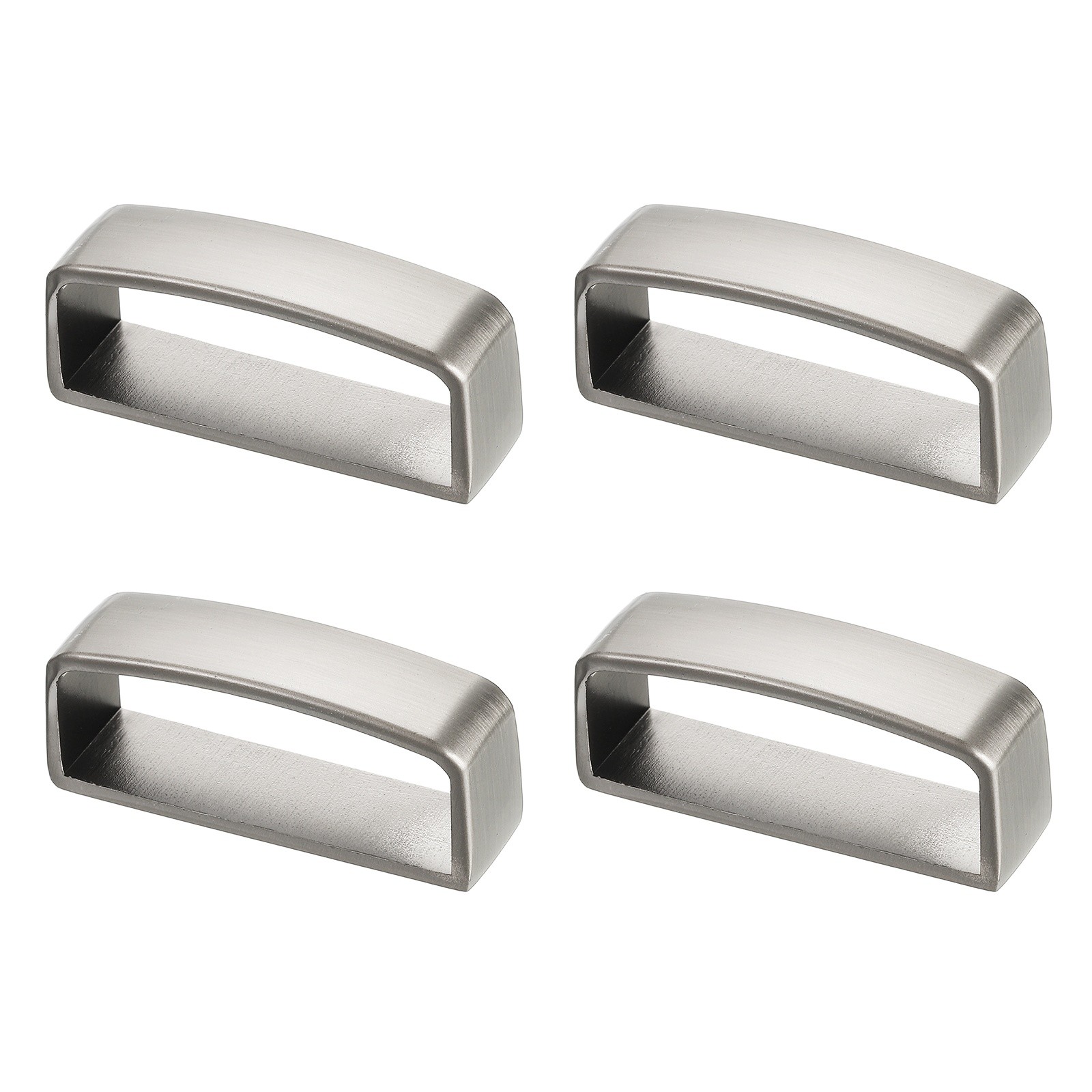 4Pcs 1-1/4 Inch 40mm Belt Loop Keepers Alloy Belt Men’s Buckle Silver Grey