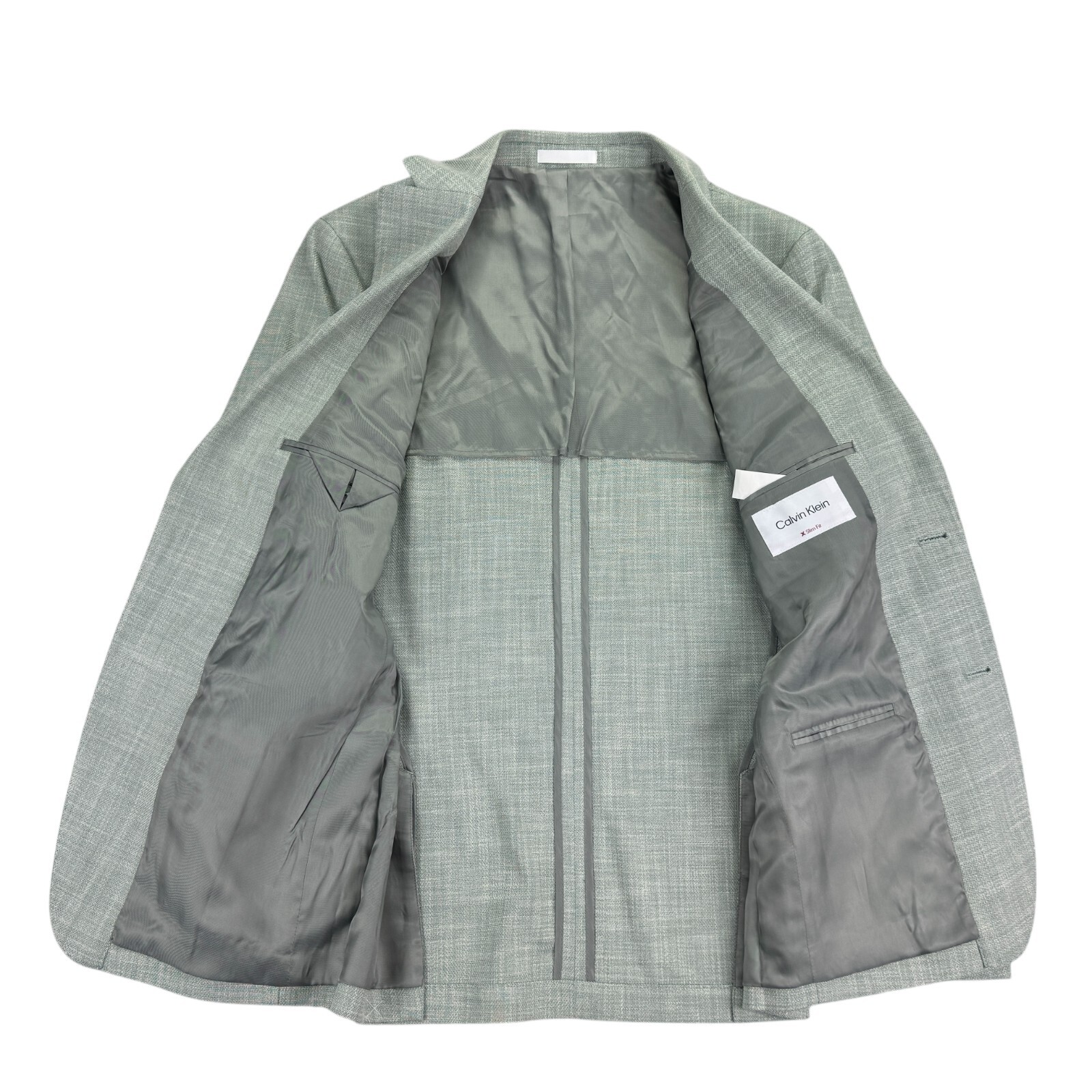 Calvin Klein Mens X Slim Fit Soft Solid Sport Coat Mint Green 40R