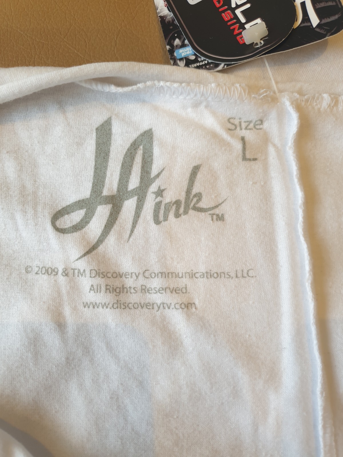 White LA Ink Womens T-Shirt, Kat Von D Shirt Sleeve, Size L. Read Description
