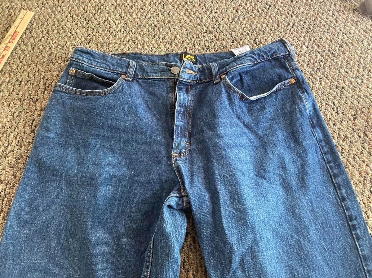 Lee Relaxed Fit Jeans en’s 32 Blue Denim Straight Leg Dark Wash (Mexico)