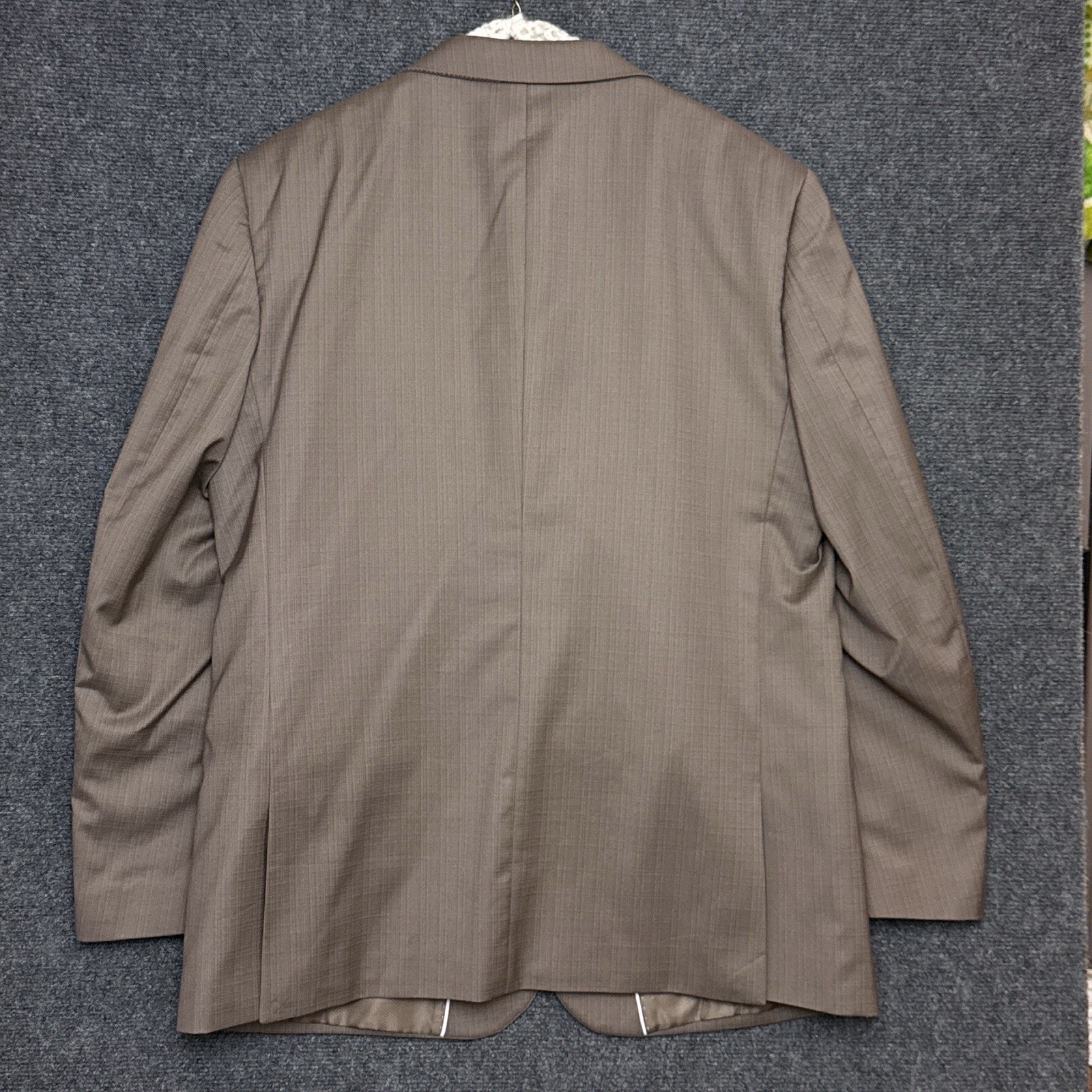 Lineage Mens Performance Stretch 2-Piece Suit Brown 44R 38R Modern Fit