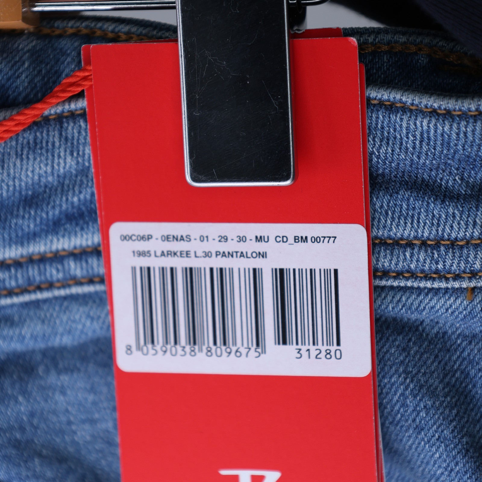 Diesel Mens Jeans 1985 Larkee Trousers Straight Mid Rise Denim Blue Size NWT