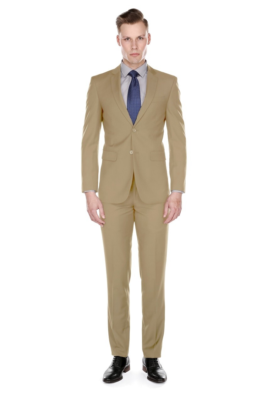 Braveman Men’s Formal Two Piece 2-Piece Slim Fit Cut Suit Set