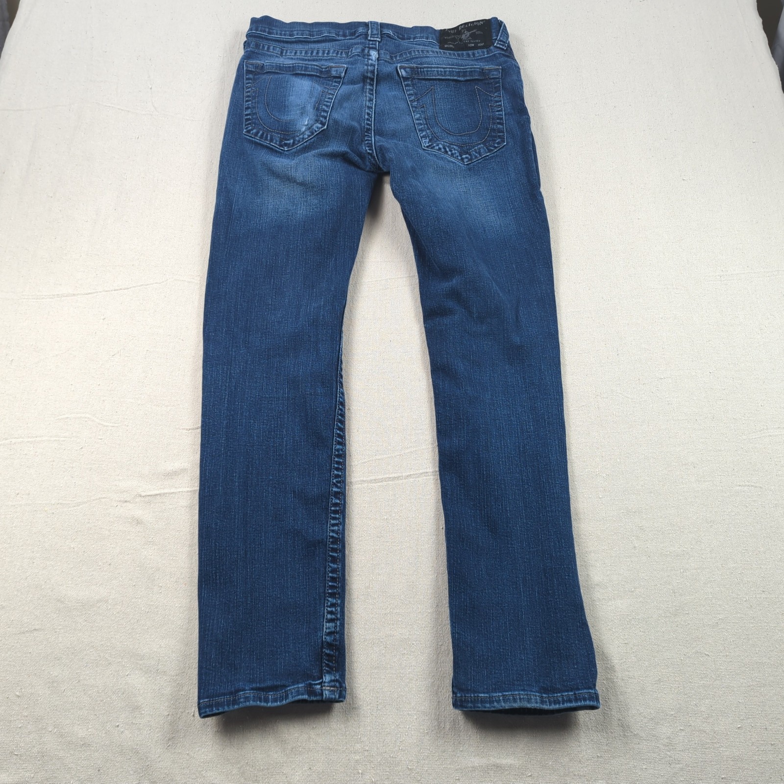 True Religion Jeans Mens 33×31 Blue Rocco Relaxed Skinny Stretch Casual Preppy