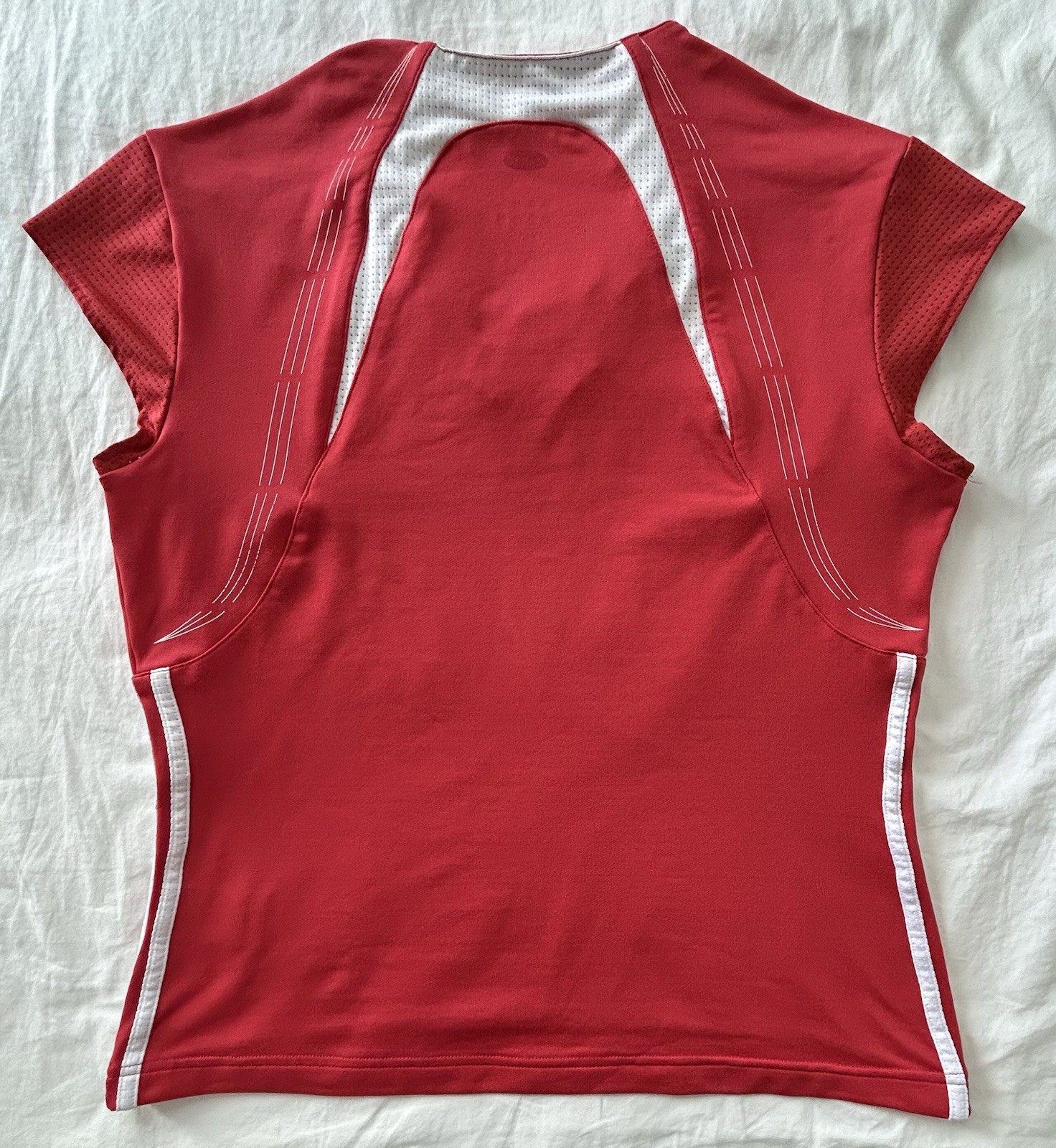 Vintage Y2K Adidas Women’s Red Athletic Top – Breathable Sportswear Size L NWOT