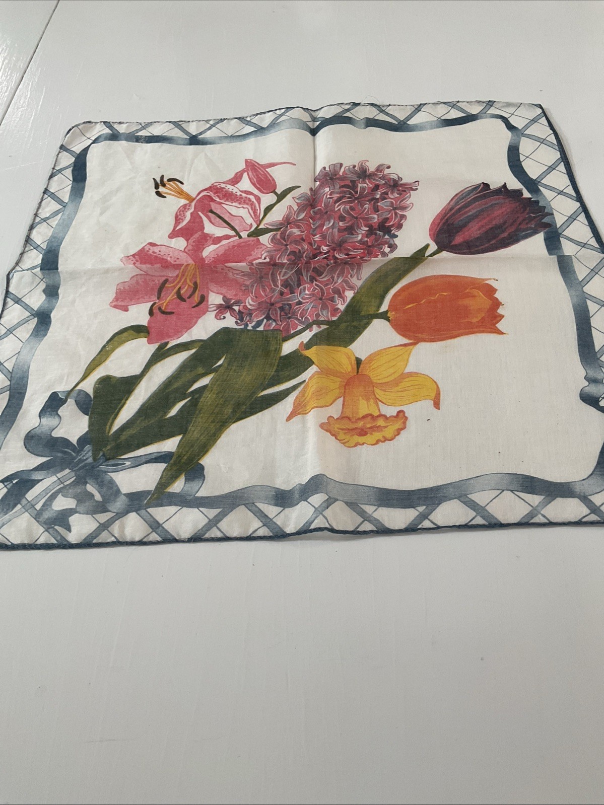 Vintage Ladies Hankies Lot Of 20 SHADES OF BLUE TONES FLORALS