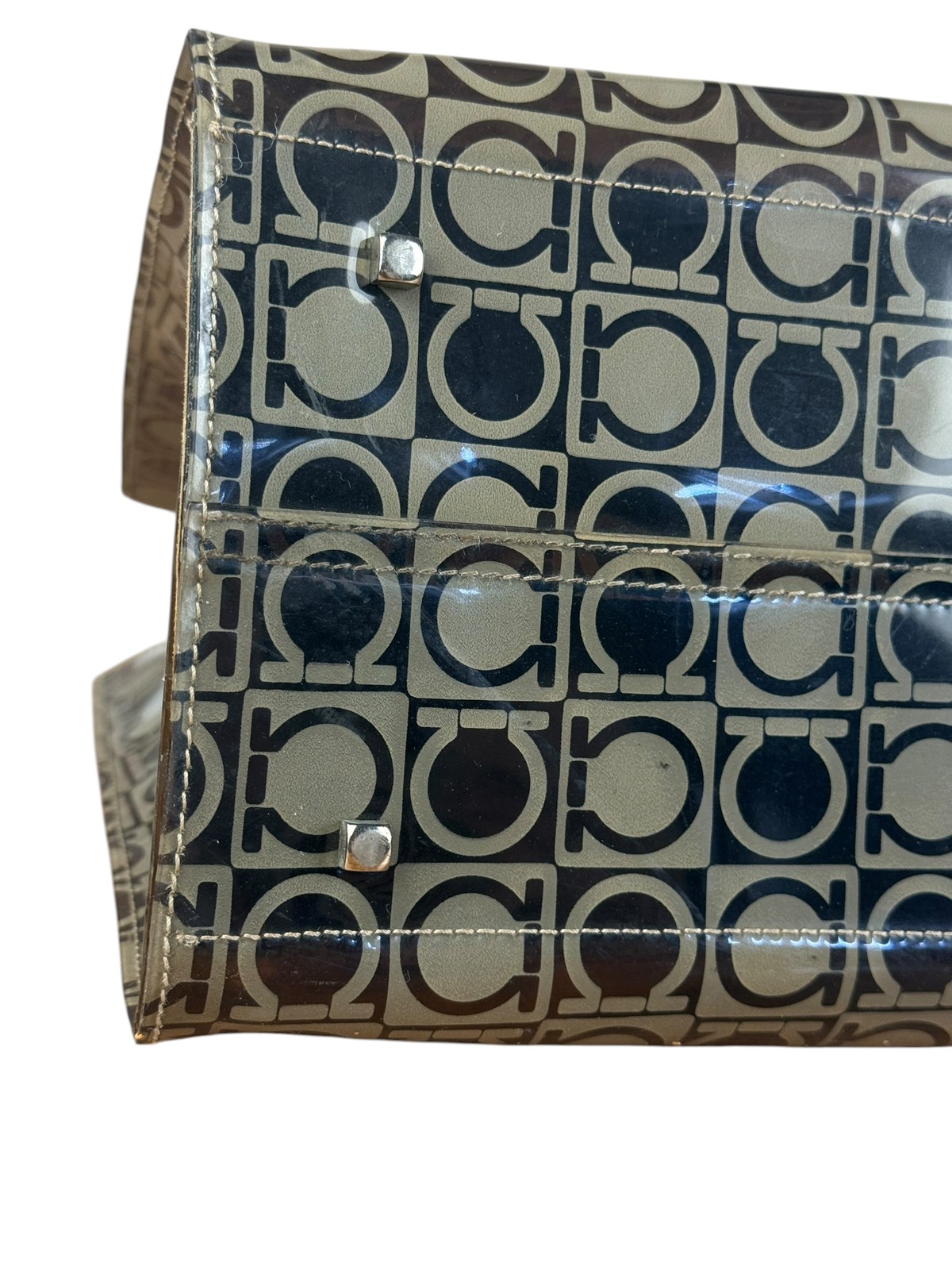 Size OS – Salvatore Ferragamo Gancini Vinyl Tote/Hand Bag / Pre-Owned