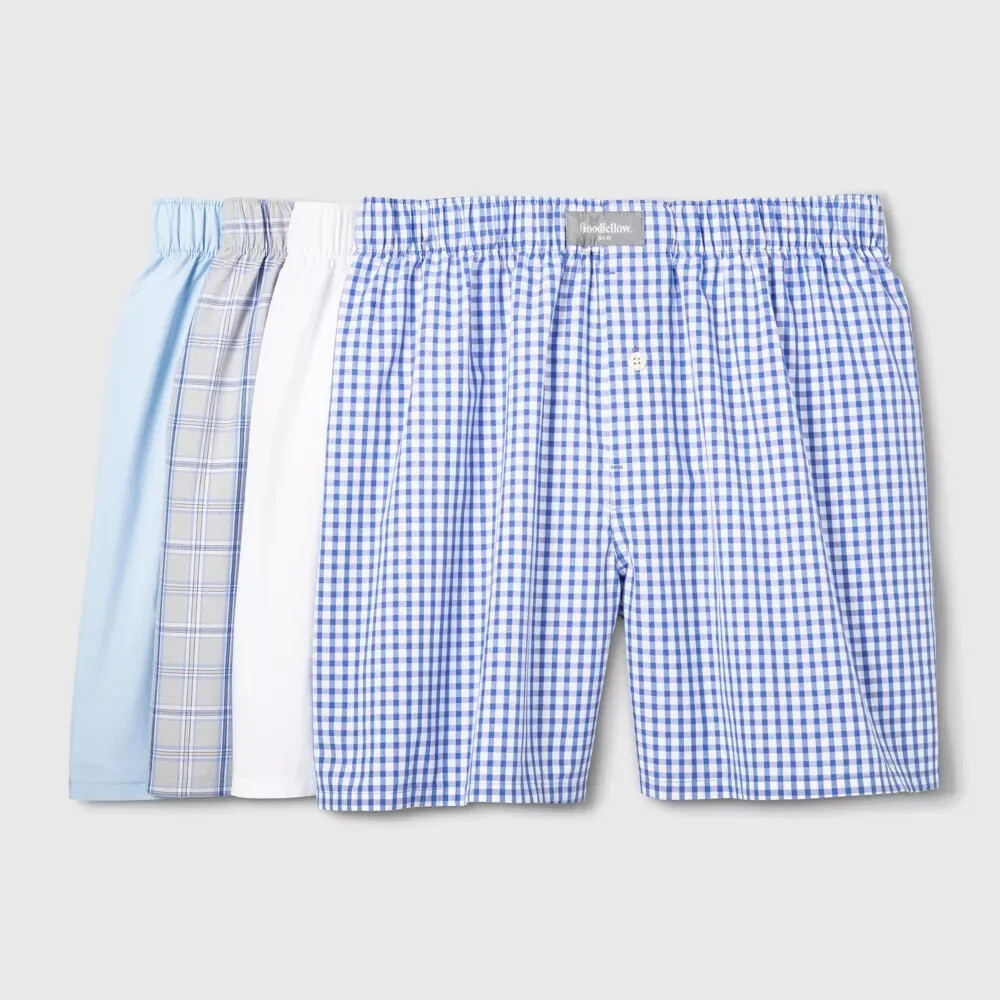 Goodfellow & Co Classic Woven Boxers S M L XL XXL comfort Blues/prints 2 or 4