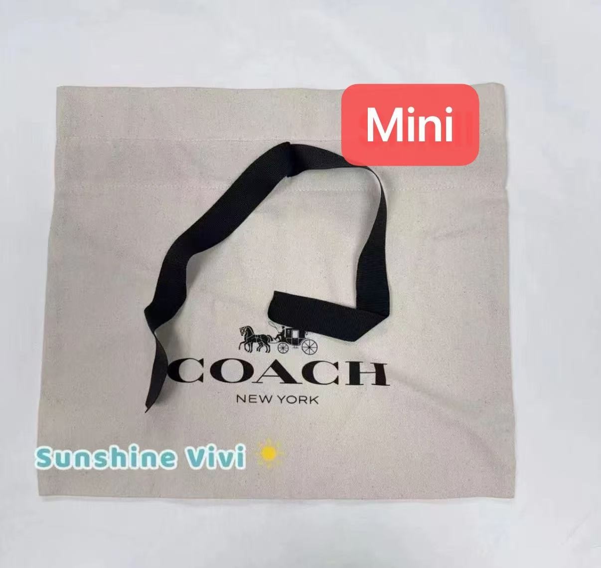 NEW Coach Drawstring Dust Bag Gift Bag Storage Cover Bag Protective 100% cotton