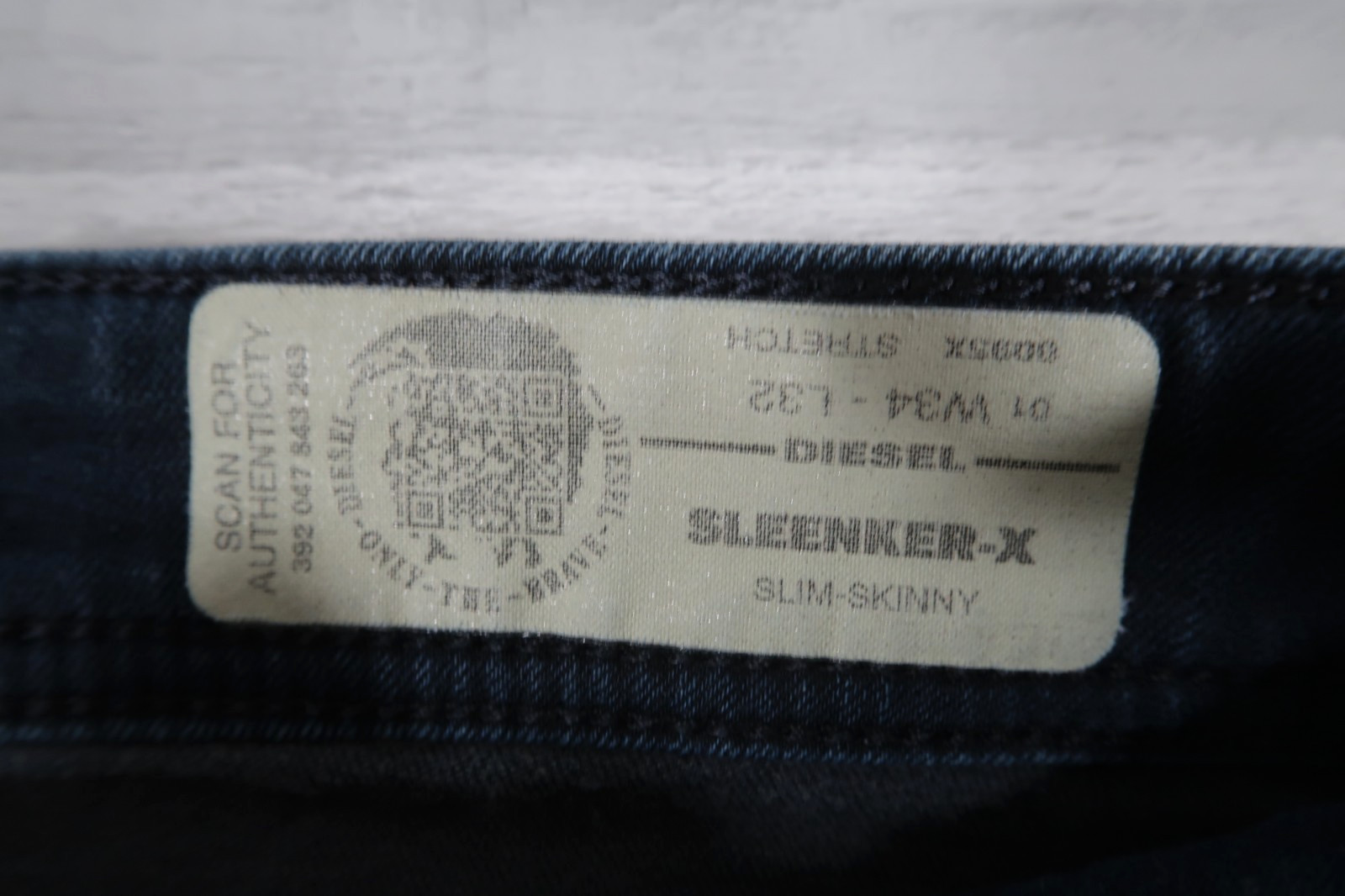 Mens Diesel SLEENKER Stretch Slim Skinny Blue W34 L32 Jeans Wash 0095X
