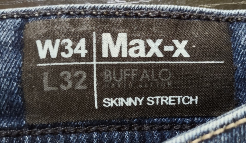 Buffalo David Bitton Men’s Jeans 34×32 Indigo Max X Skinny Stretch Crinkled