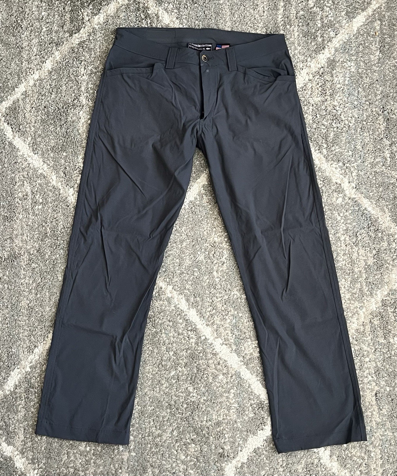Goruck Midweight Simple Pants 32×30 in Black and Charcoal Made In USA