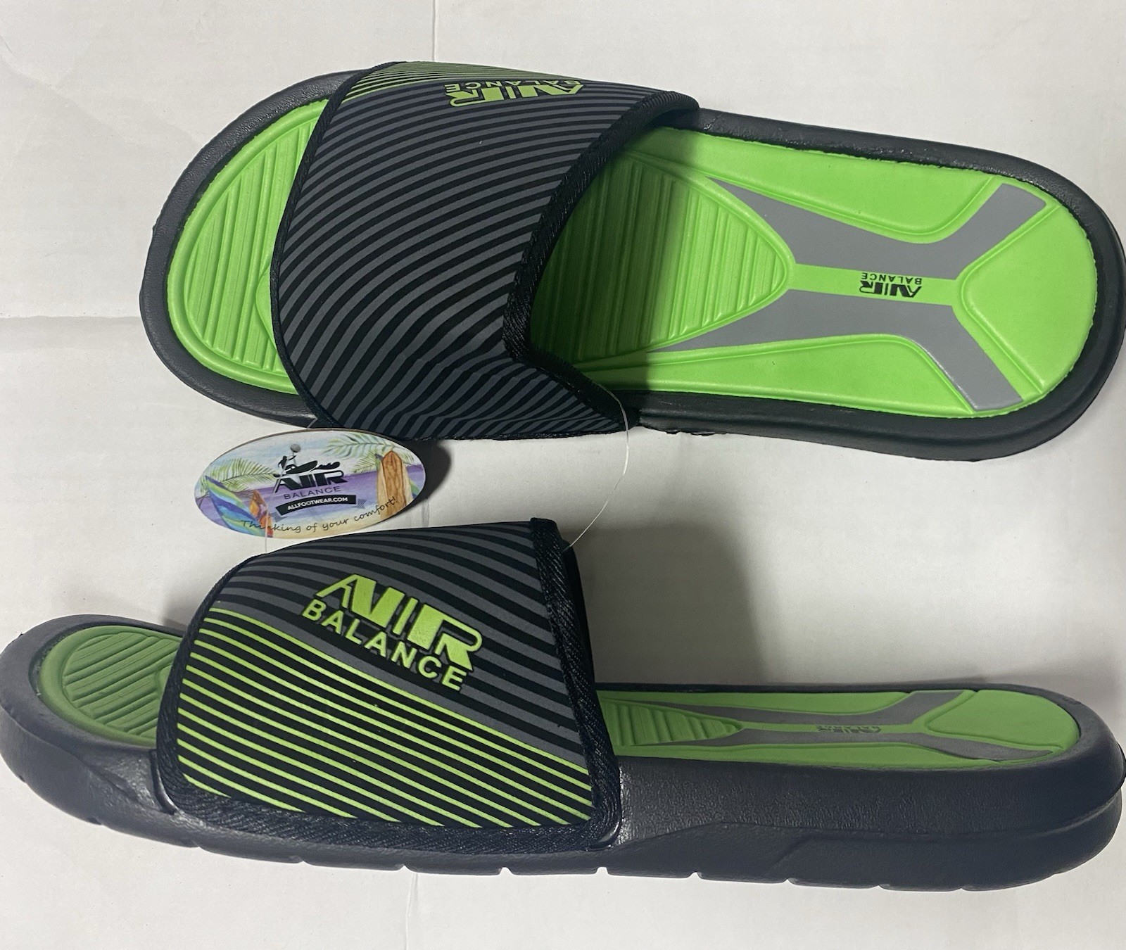 Air Balance Flip Flops Slide On Sandals Men’s Size 8 9 10 11 12 13 New With Tags