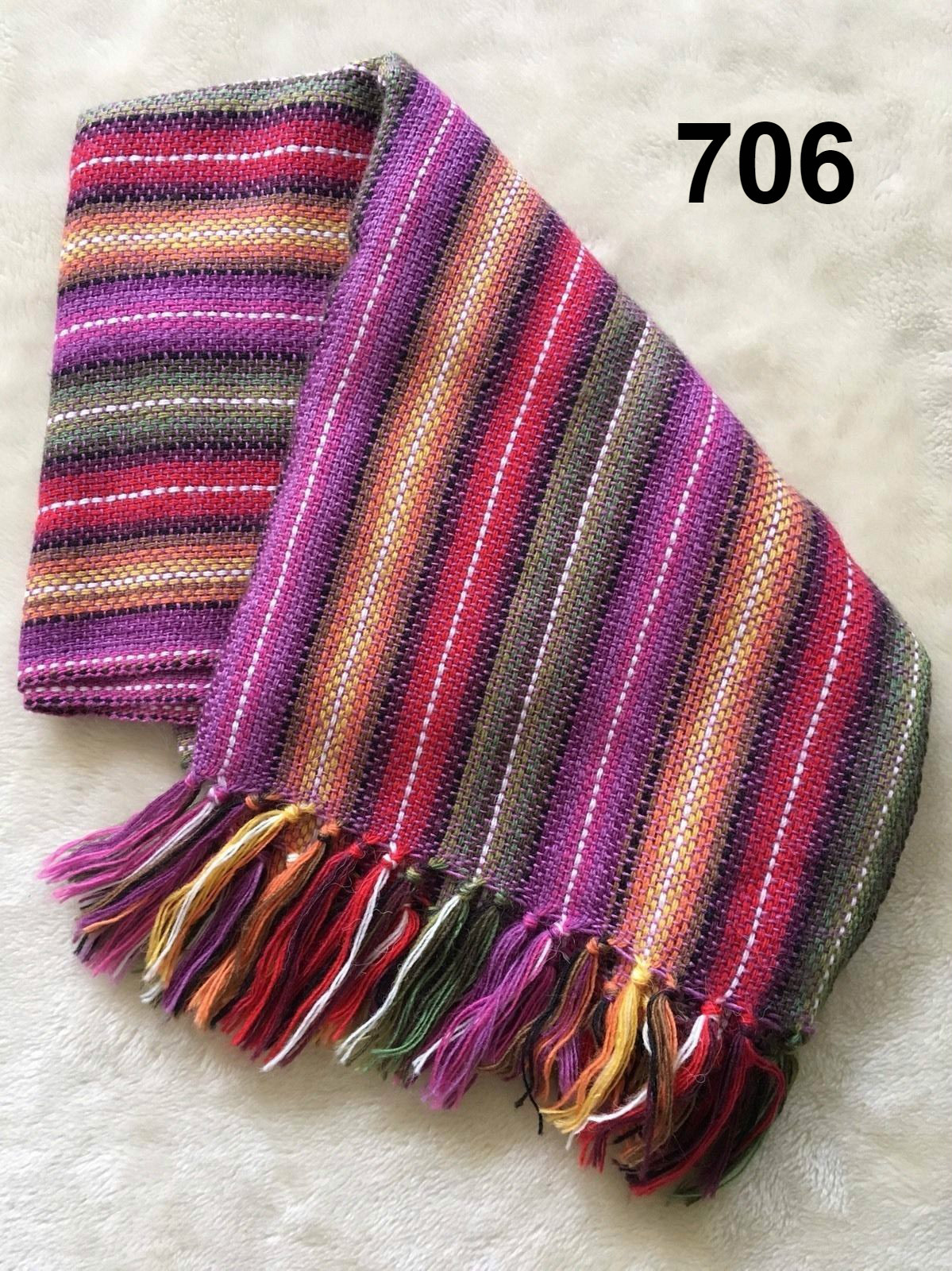 Alpaca Wool Scarf Shawl Handmade Colorful Pashmina Natural fibers /No synthetics
