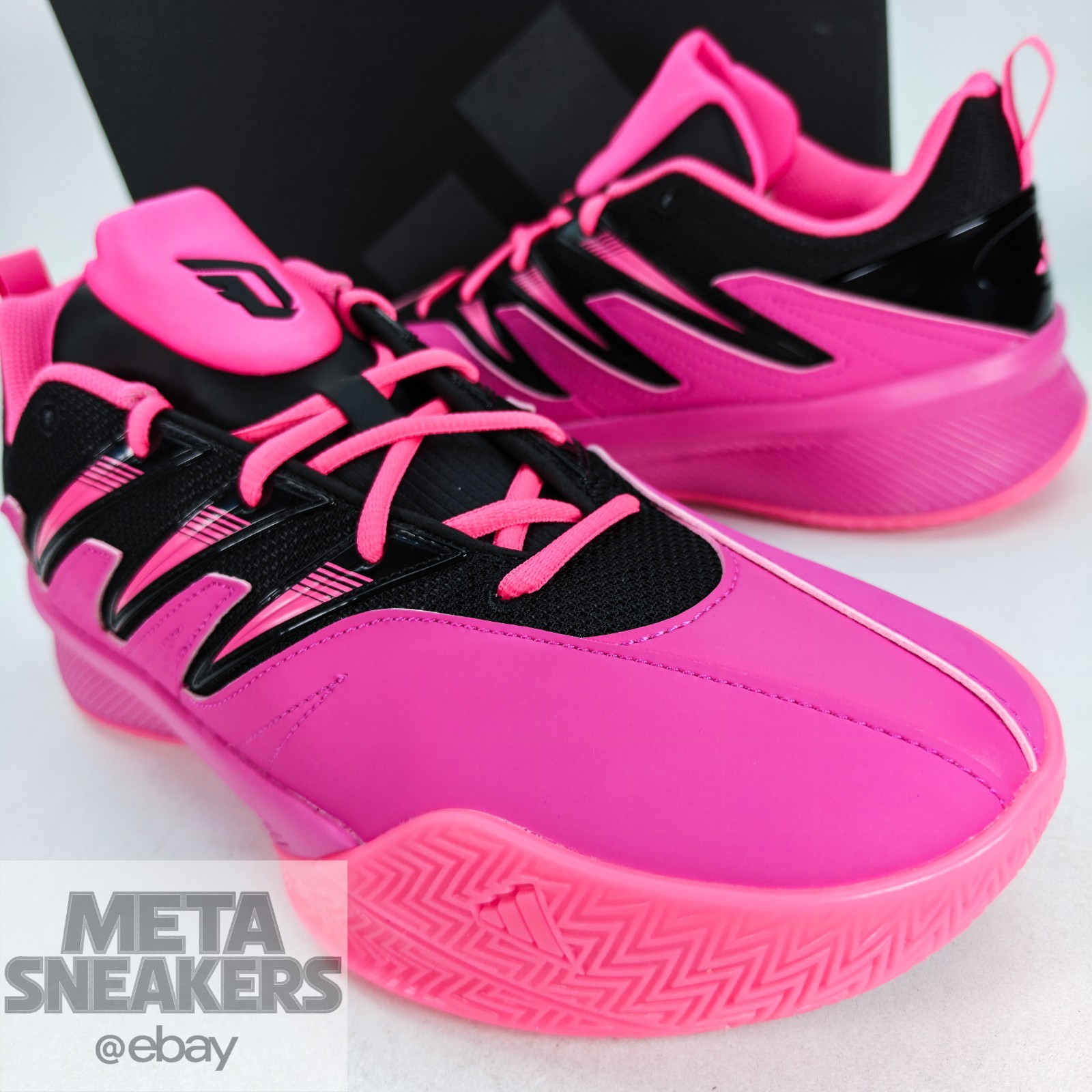 Adidas US 11 Men’s Pink Black Lifestyle Basketball Dame Certified 3 JI1545 New