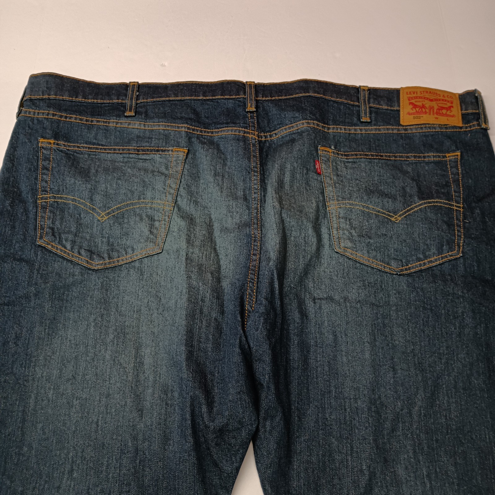 Levi’s 502 Taper Men’s Stretch Jeans Size 50×30 Dark Blue Sits Below Waist New