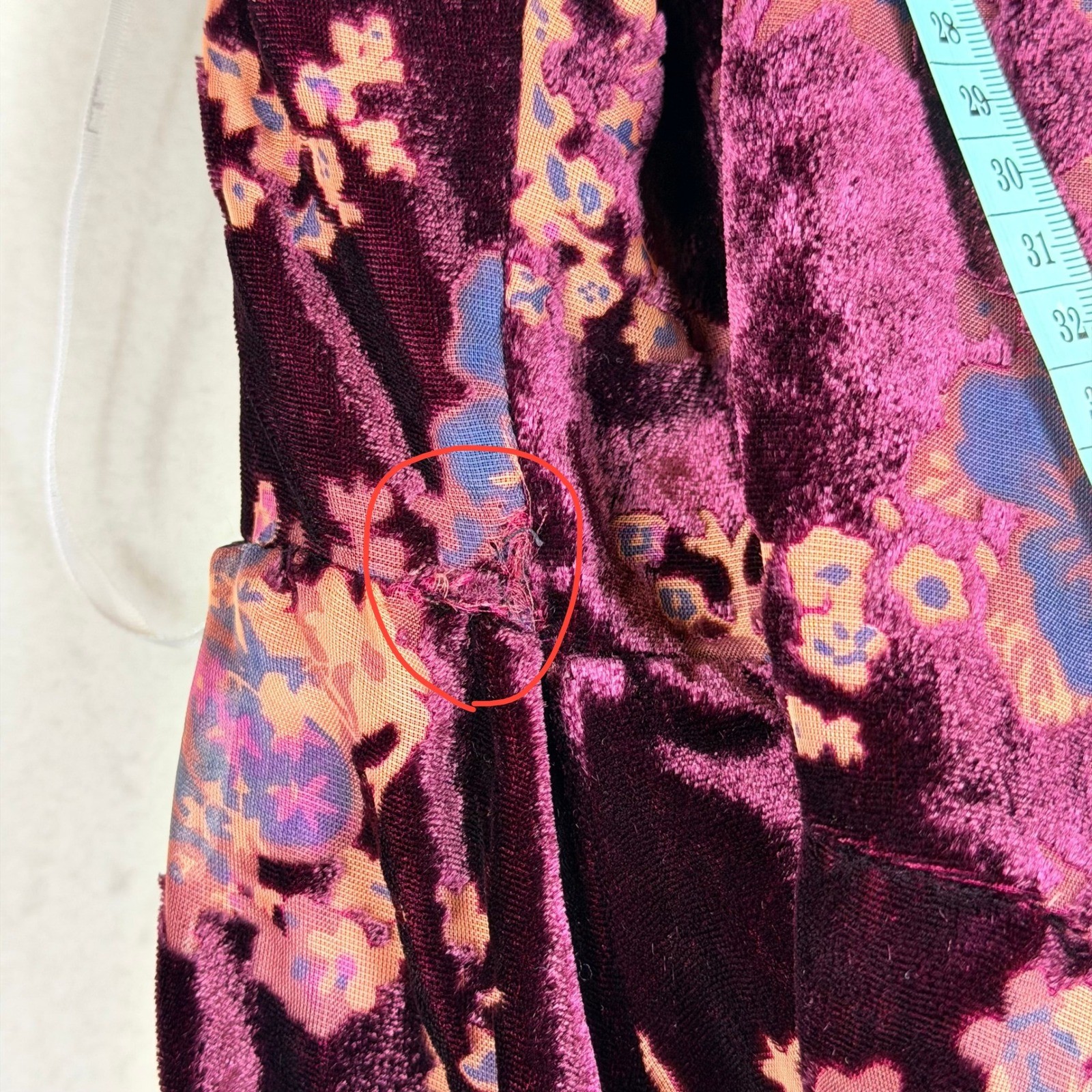 Lulus Plum Purple Floral Burnout Velvet Tiered Maxi Dress M Wimsigoth Etheral