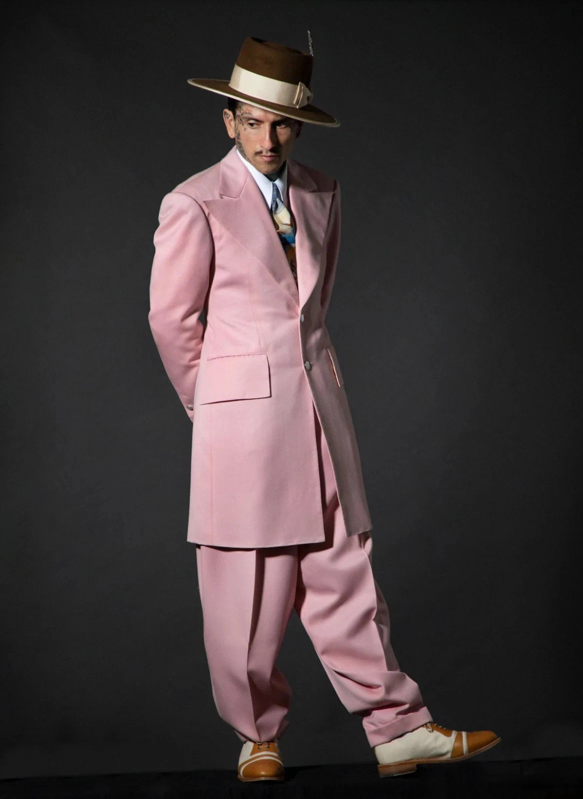 British Men’s Zoot Suit Wedding Groom Tuxedo Evening Party Prom Long Coat Pant