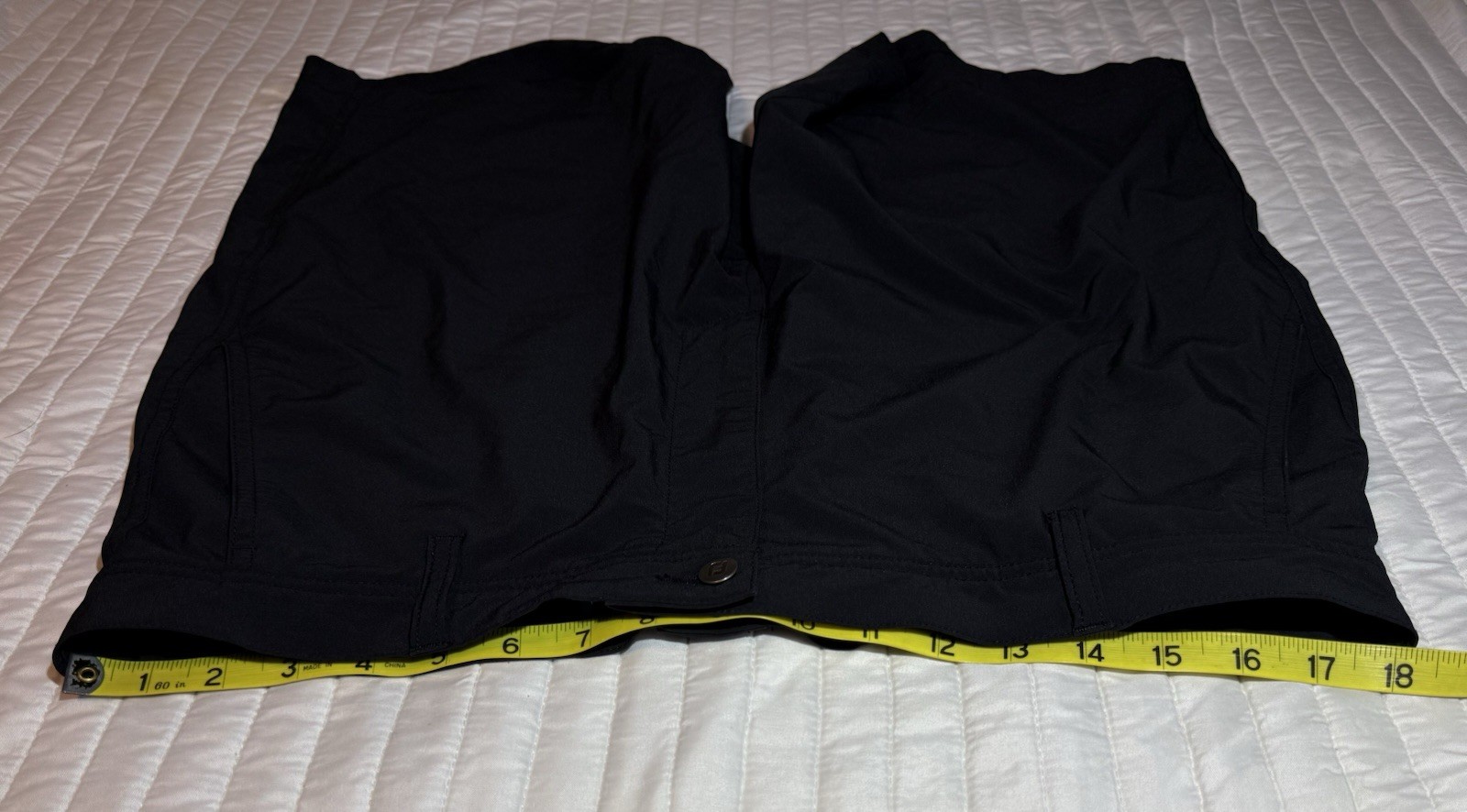 Footjoy Mens 36 Solid Black Performance Stretch Gripper 9” Golf Shorts
