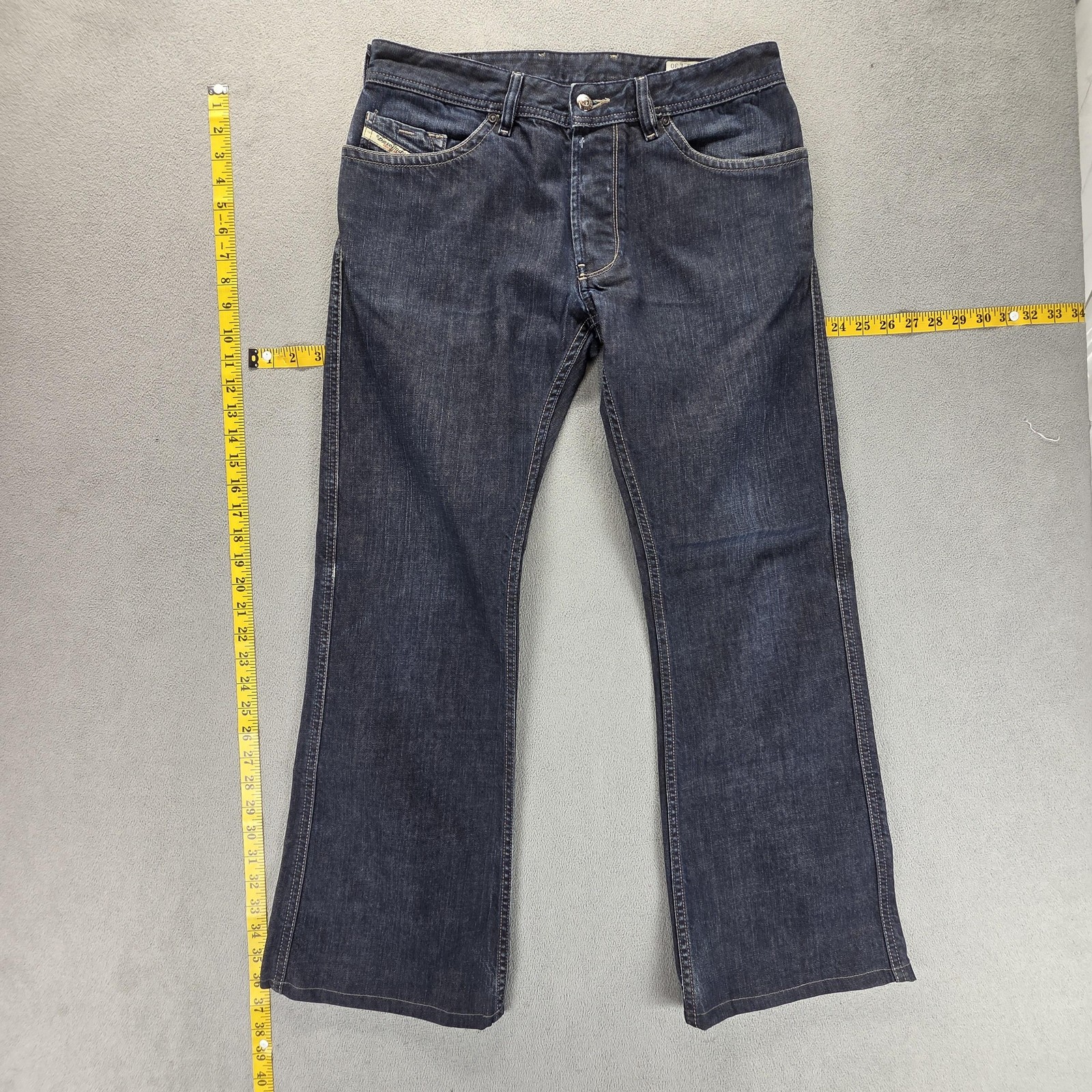 Diesel Jeans Mens 31×30 Blue Wash Ruky Straight Button Fly Made In Italy 0088Z