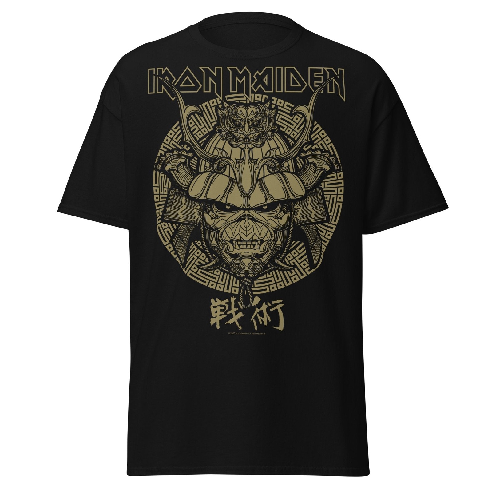 Stakes Iron Maiden Senjutsu Jumbo Print T-shirt T-Shirt Black New