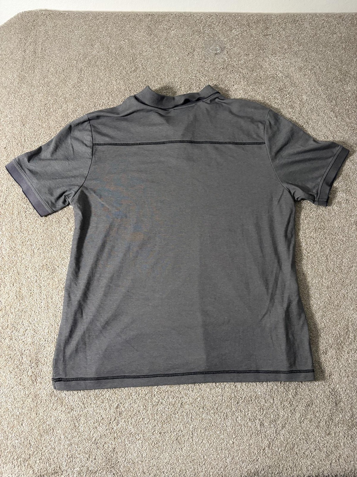 Tommy Bahama Polo Shirt Mens XL Gray Tagless Marlin Logo Cotton Blend Knit