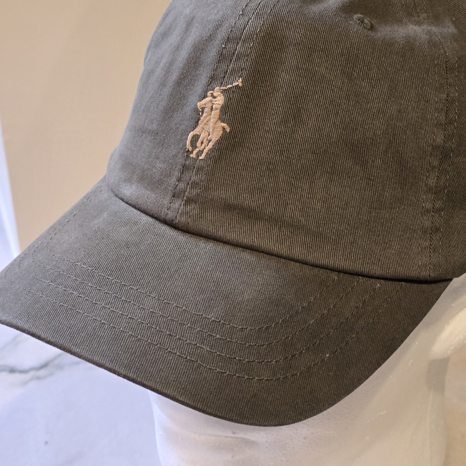 Polo Ralph Lauren Men’s One Size Cotton Chino Adjustable Ball Cap Olive Green