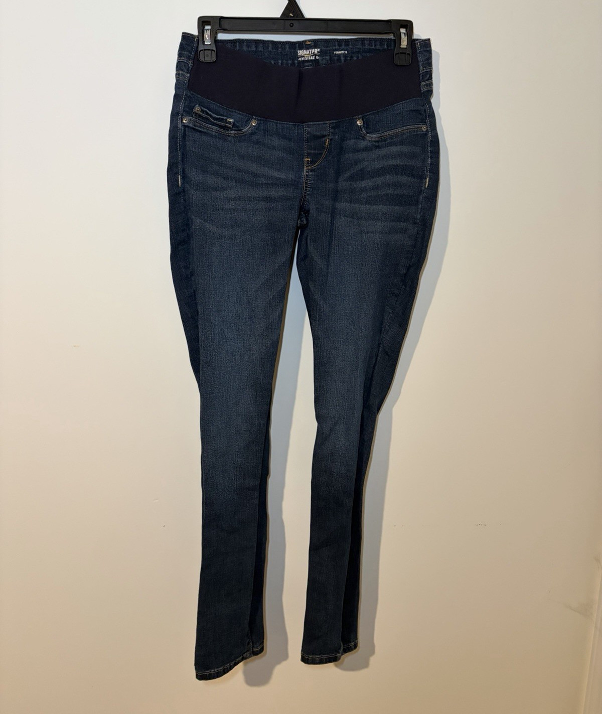 Signature Gold by Levi Strauss Maternity Skinny Dark Wash Jeans S