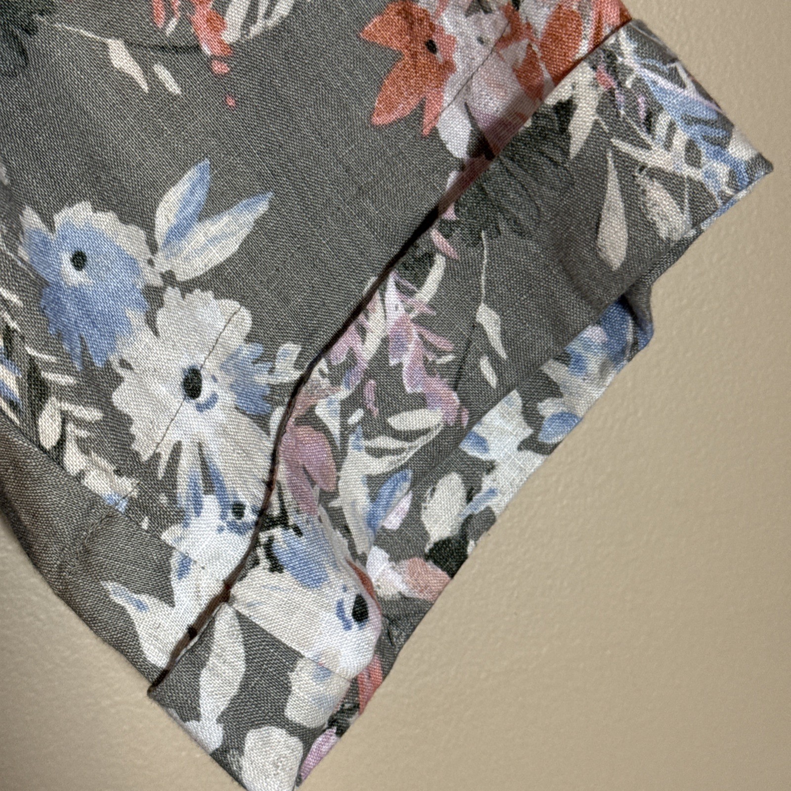 J. Jill Love Linen Women’s Lagenlook Floral Caraway Ruffle Hem Dress Sz 3XL